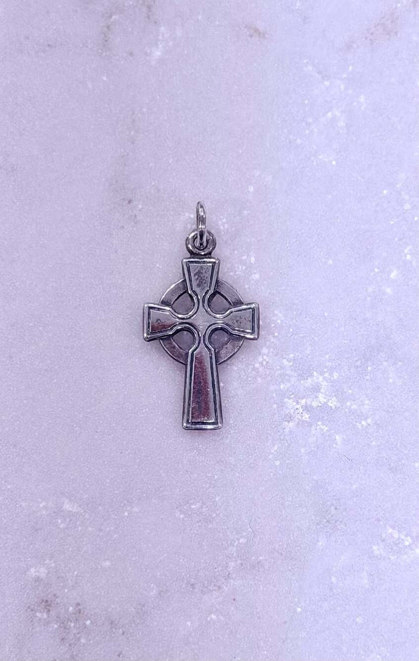 Retired James Avery Sterling Silver Celtic Cross Charm Pendant